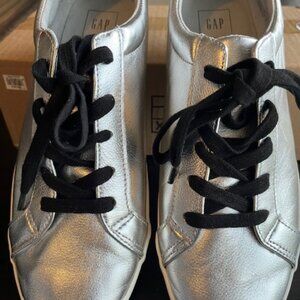 GAP Silver Sneakers with Black Laces
